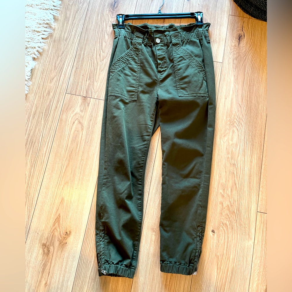 Frame Army Green High Waisted Cinched Joggers